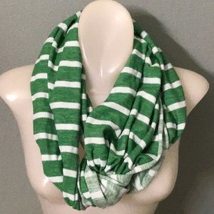 Levi’s Green & White Strip Cotton Infinity Scarf